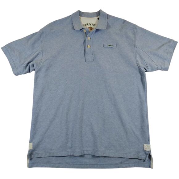 ORVIS - Men's Fishing Polo - Blue - Heavyweight Cotton - Outdoors- Size XL - Picture 1 of 8